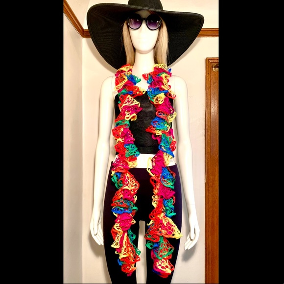 Vibrant Crochet Scarf - Picture 8 of 13